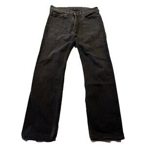 Levi’s 505 Jeans Men’s 34x32 Regular Straight Denim Cotton Black Travel Outdoor